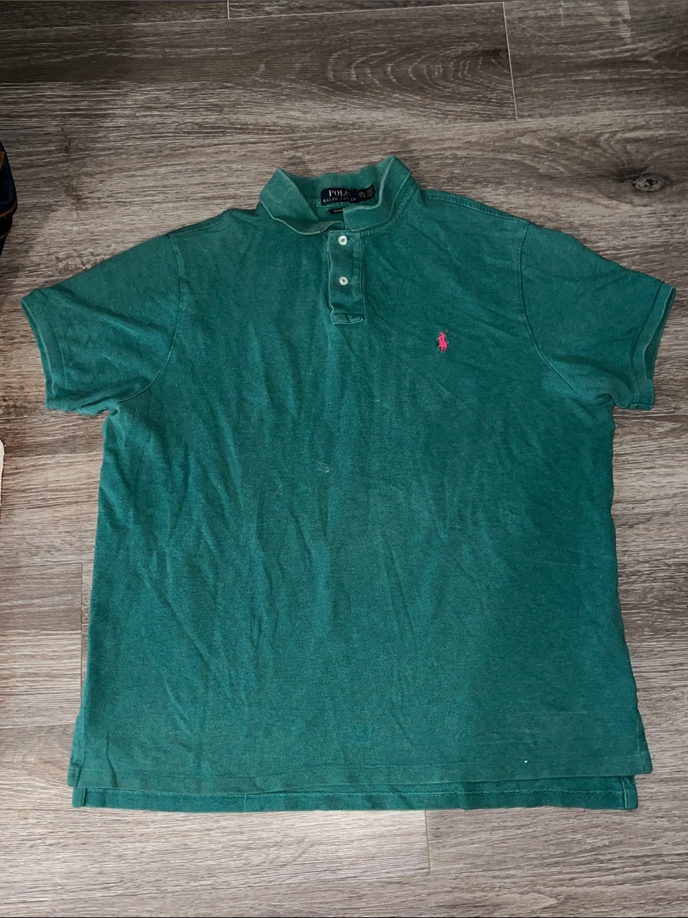 Polo by Ralph Lauren Hunter Green Short-Sleeve Polo with Pink Pony
